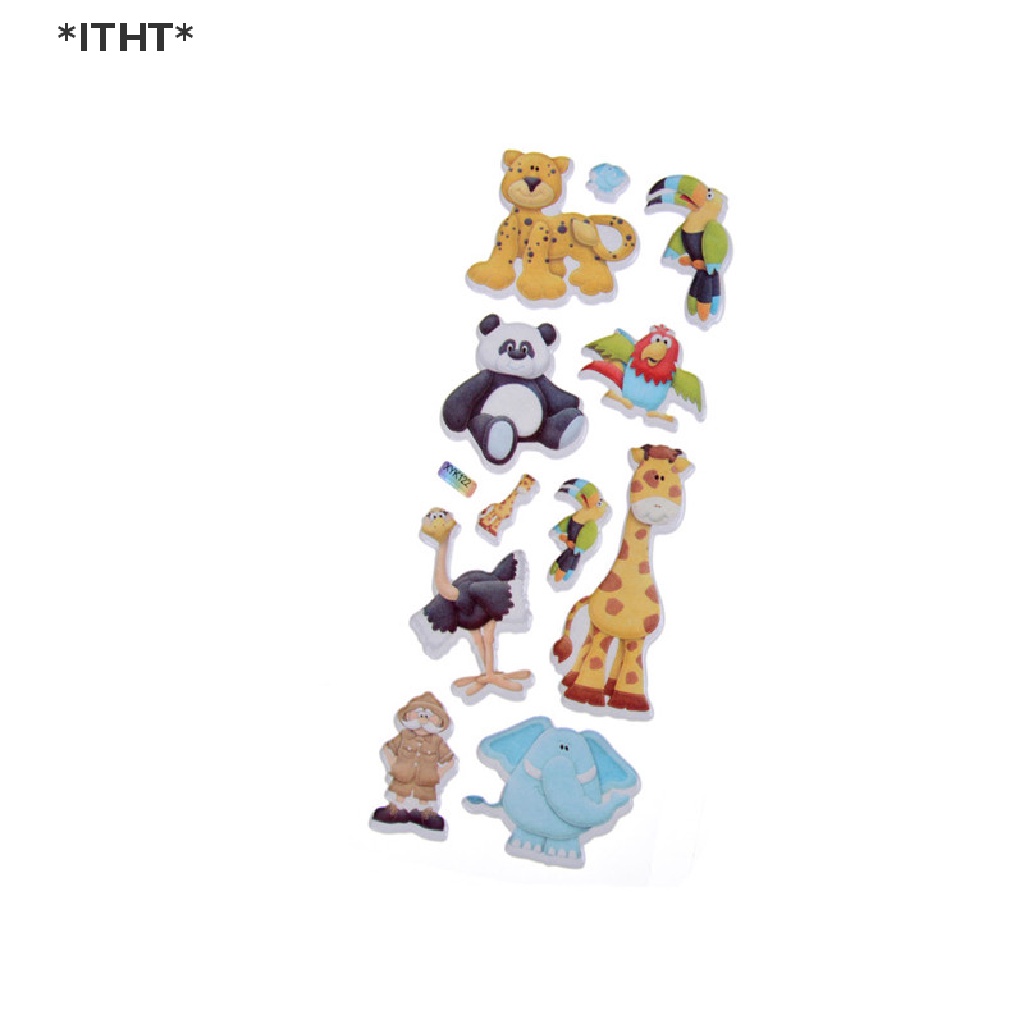 Bộ Sticker 3D Hình Sở Thú Hoạt Hình Dễ Thương Bằng PVC Dành Cho Bé Trai Bé Gái