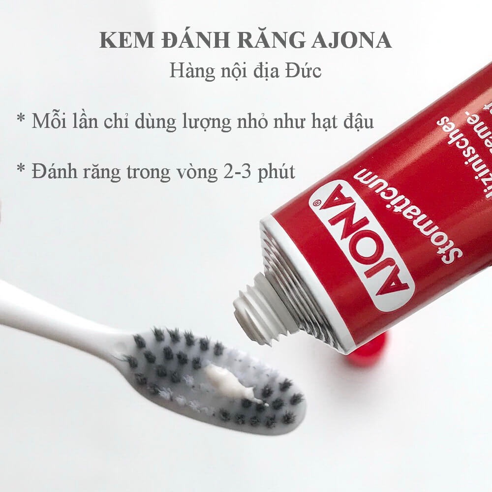 Kem đánh răng nội địa Đức Ajona, cực kỳ hiệu quả trong bảo vệ răng và khoang miệng, giúp răng trắng khỏe, thơm mát-TIVT