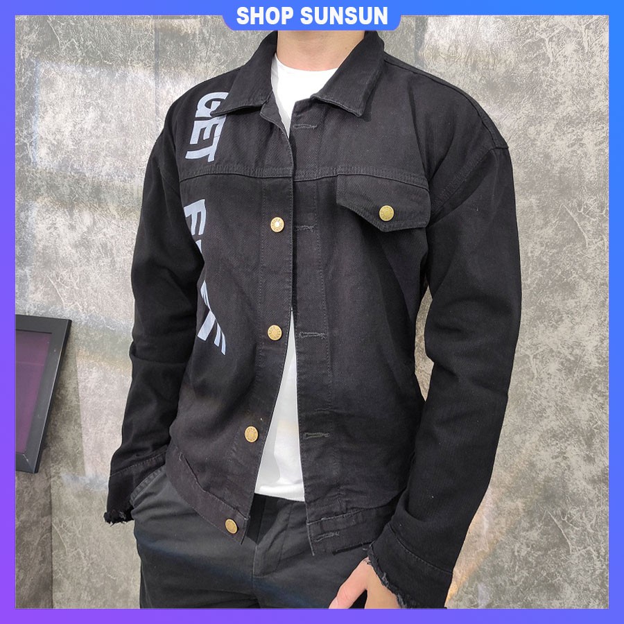 Áo khoác jean đen nam SS819 [FREESHIP] shop Sunsun chuyên áo khoác rin nam nữ