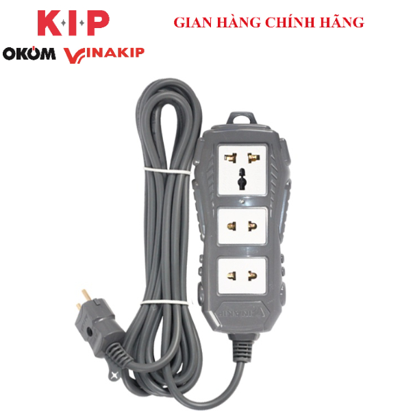 Ổ cắm chịu tải 8000W VINAKIP 2-3- 4 ngả liền dây lõi sứ 3 mét 5 mét