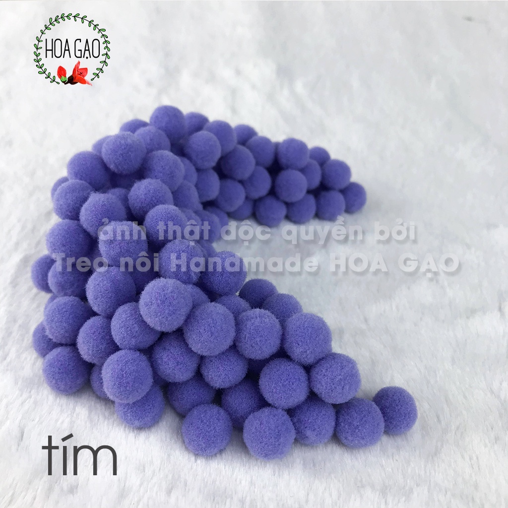 Sĩ 1.000 hạt pom pom cục bông HOA GẠO GPXB size 1.0cm 1.5cm 2.0cm 2.5cm 3.0cm nhiều màu trang trí giá rẻ chất lượng