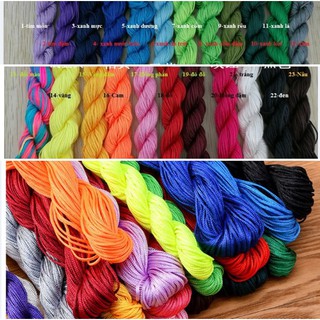 Bó 22-30m dây dù 0.5mm-1mm & bó 15met size 1.5mm đan vòng đủ màu