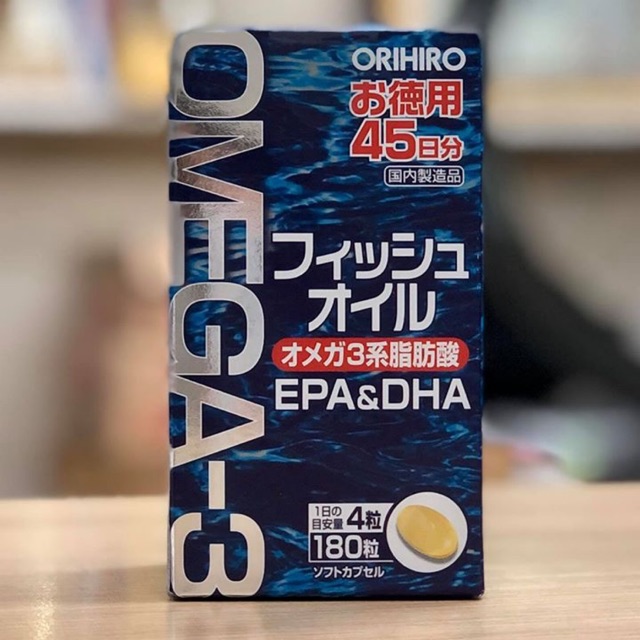 Dầu cá Omega 3 Orihiro Fish oil 180 viên