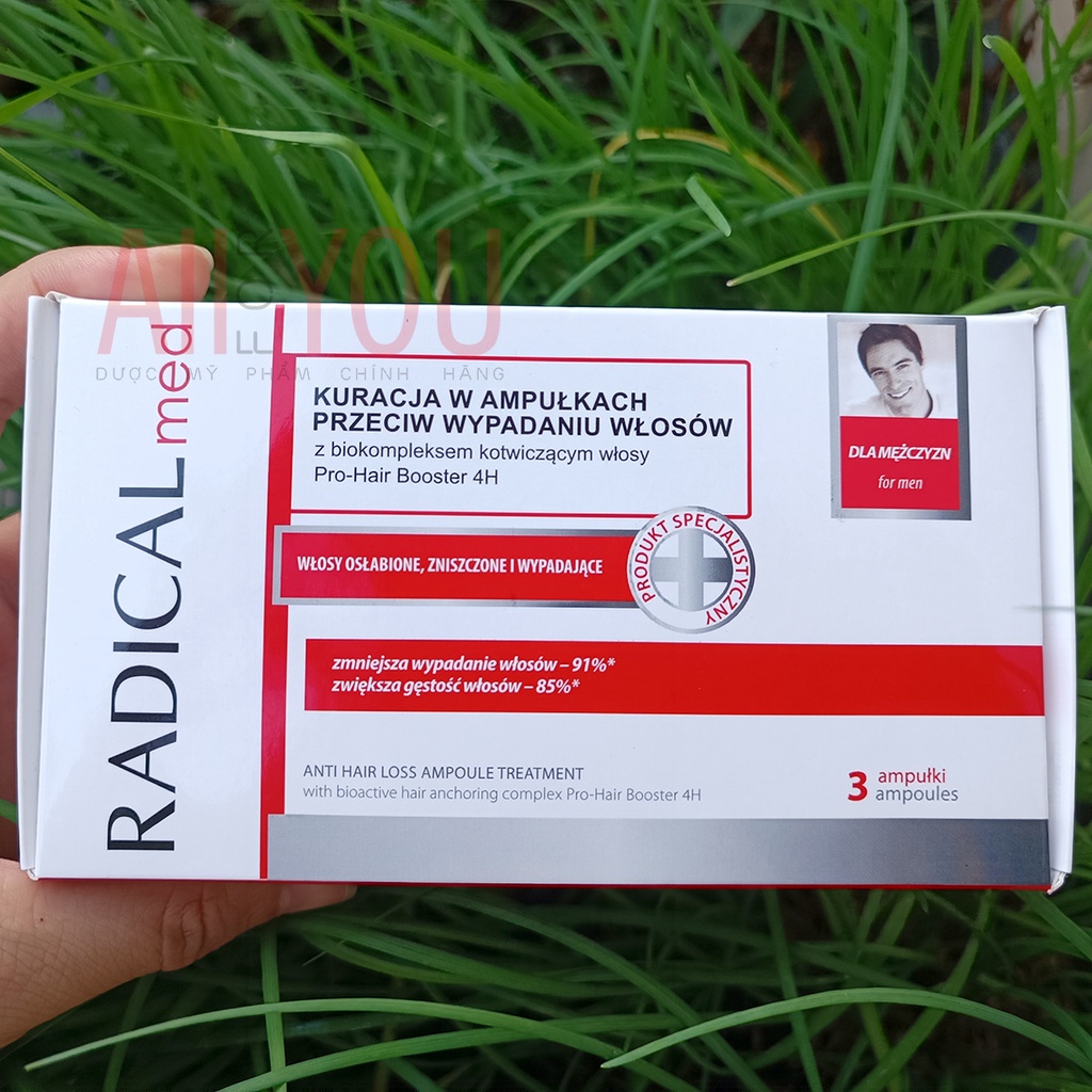 Farmona Radical Med Anti Hair Loss Ampoule Treatment 3x5ml (For Men/Women) - Tinh Chất Giúp Ngừa Rụng Tóc.