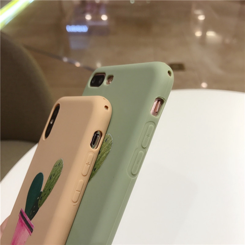 Ốp điện thoại silicone in hình cây xương rồng cho Iphone 6/6s/6+/6s+/7/+/8/+/X/Xr/Xs/Max | BigBuy360 - bigbuy360.vn