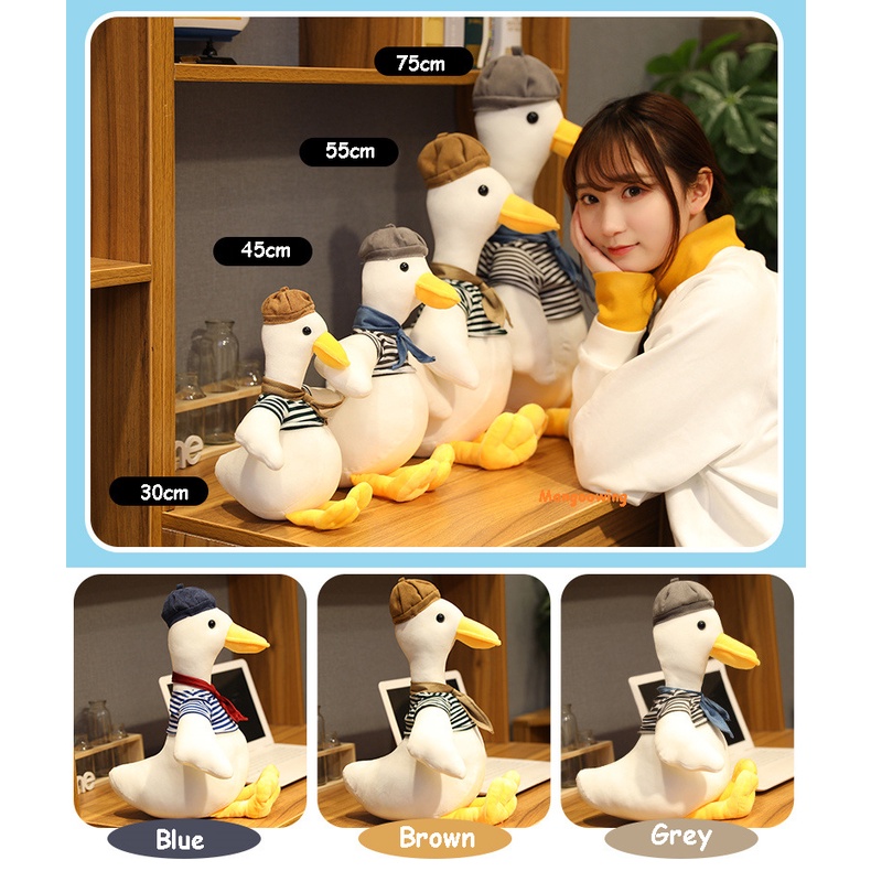 Thú Nhồi Bông Hình Chú Vịt Hoạt Hình Đáng Yêu Cartoon Animal Duck Painter Plush Doll Đồ chơi nhồi bông đồ chơi mềm dễ thương Đồ chơi mềm mại Quà tặng sinh nhật cho trẻ em