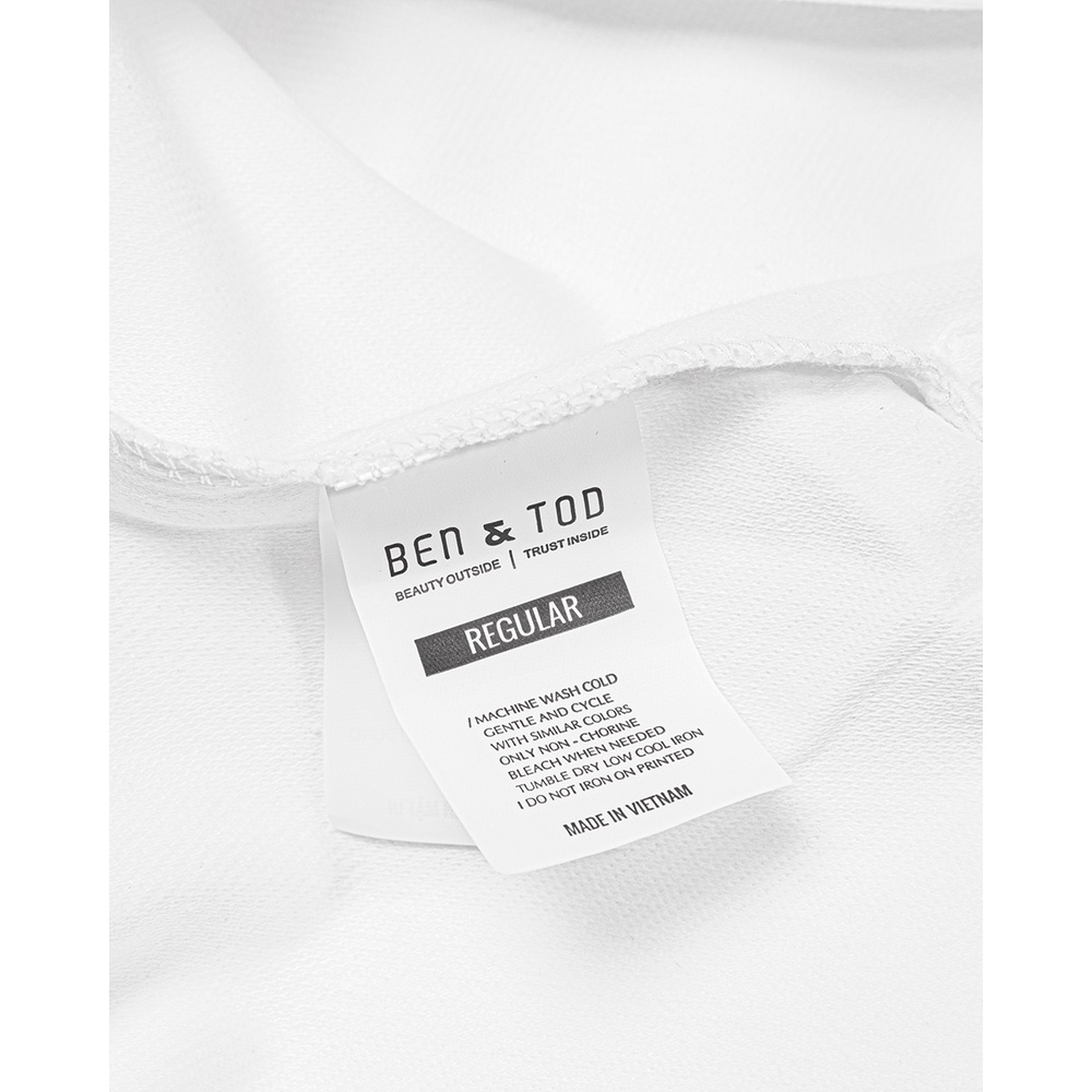 Áo polo nam có cổ BEN &amp; TOD R1300BB090 vải thun cotton, nam tính, chỉnh chu, sang trọng, trẻ trung