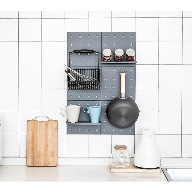 Kệ để đồ pegboard mini treo đồ trang trí Decor nhà cửa, kệ dán tường để đồ đa năng TT-HOME