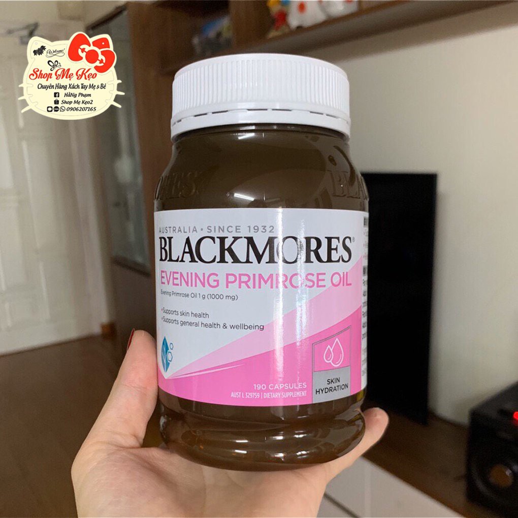 Tinh dầu Hoa anh thảo Blackmores Evening Primrose Oil, Úc  giúp làm đẹp da tóc, cân bằng nội tiết, giảm mụn
