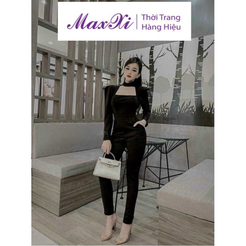 Bộ Jumpsuit Nữ Sang Chảnh 2 Màu Đen Trắng Chất Vải Cao Cấp- Thời Trang Maxxi