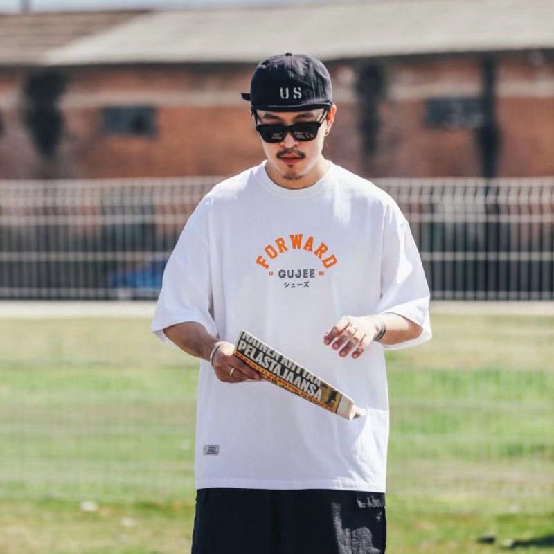 Áo Thun Nam Tay Ngắn Dáng Rộng Cổ Tròn In Chữ Thời Trang Size M-8XL