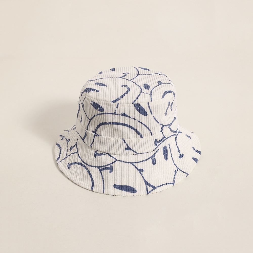 Mũ Tai Bèo Vải Nhung In Hình Mặt Cười Dễ Thương Thời Trang Thu Đông Cho Bé