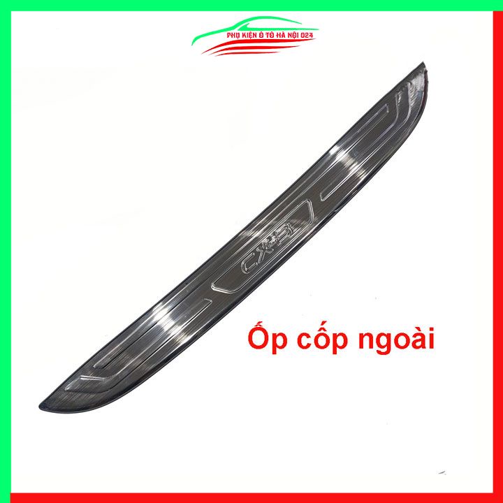 Ốp chống trầy cốp Mazda CX3 2021-2022 vân titan