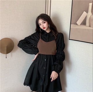 Váy tiểu thư kèm yếm ulzzang