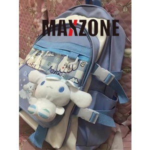 Ba Lô Đi Học Sức Chứa Lớn In Hình Cún Cinnamoroll My Melody Kuromi Purin Anime Dễ Thương Cho Nữ