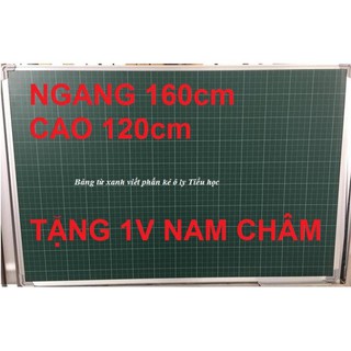 BẢNG TỪ XANH VIẾT PHẤN KẺ Ô LY TIỂU HỌC CAO CẤP KÍCH THƯỚC 120 x 160cm TẶNG NAM CHÂM