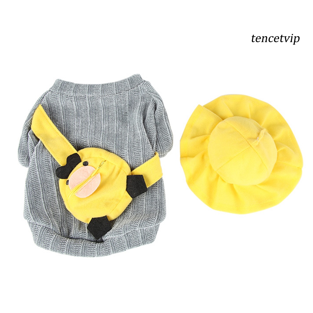 Balo Cotton Họa Tiết Vịt Vàng Hoạt Hình Đáng Yêu Cho Thú Cưng