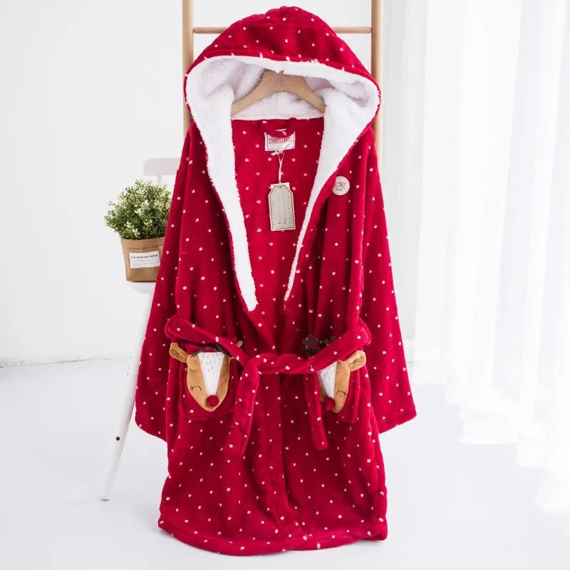 Áo Choàng Tắm Tay Dài Chất Liệu Lông Cừu San Hô Dày Dặn Giữ Ấm Mùa Thu Đông Họa Tiết Hoạt Hình Dễ Thương Cho Nữ | BigBuy360 - bigbuy360.vn