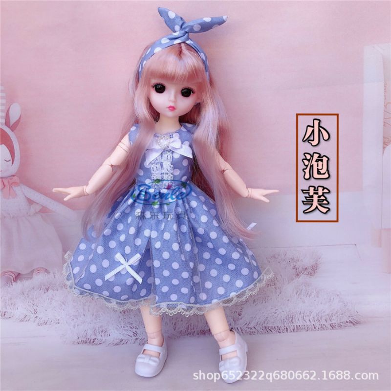 Búp Bê Barbie BJD 3D Cao 30cm xinh xắn - khớp vận động linh hoạt