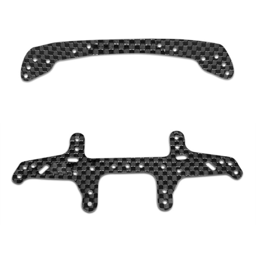 JMT 1.5mm Sợi Carbon Chữ Hàng Đầu Phía Sau Tấm Trước Phần Cho Phong Cách 2013 RC MINI 4WD Tamiya Xe 