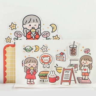 Sticker trang trí hình cô gái dễ thương