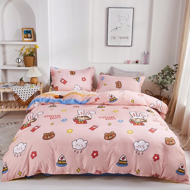 Set chăn ga gối cotton poly nhập