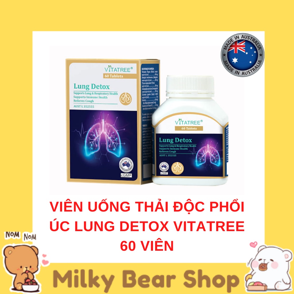 VIÊN UỐNG BỔ PHỔI, THẢI ĐỘC PHỔI VITATREE LUNG DETOX 60 VIÊN