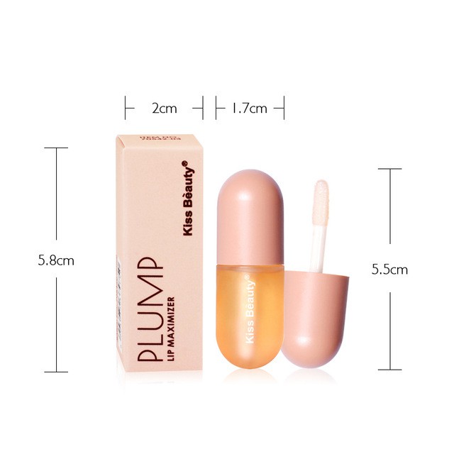 Son Bóng Dưỡng Môi Không Màu Kiss Beauty Plump Lip Maximizer | Thế Giới Skin Care