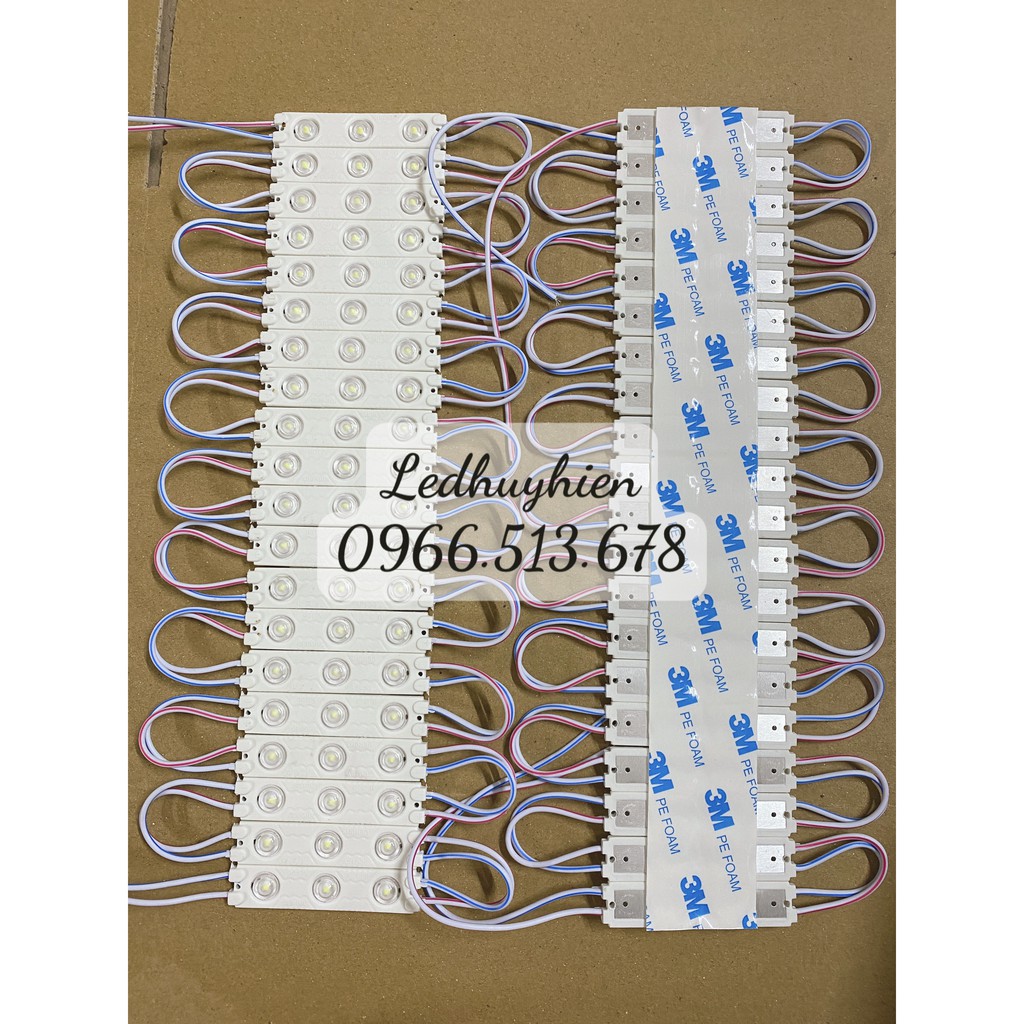 Led hắt 3 bóng 2835 kích thước 6011, 6012 (1.2W) điện áp 12V (Vỉ 20 Thanh) các màu