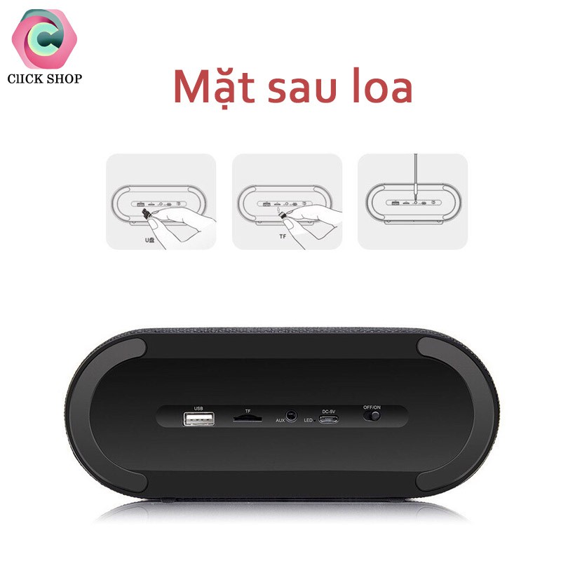 Loa Bluetooth kiêm đồng hồ báo thức Remax RB-M26- Loa remax M26 hỗ trợ USB + thẻ nhớ TF + cổng AUX