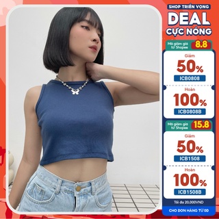 Áo croptop nữ ba lỗ ôm body thun len tăm phong cách ulzzang hàn quốc BSTORE CRT01
