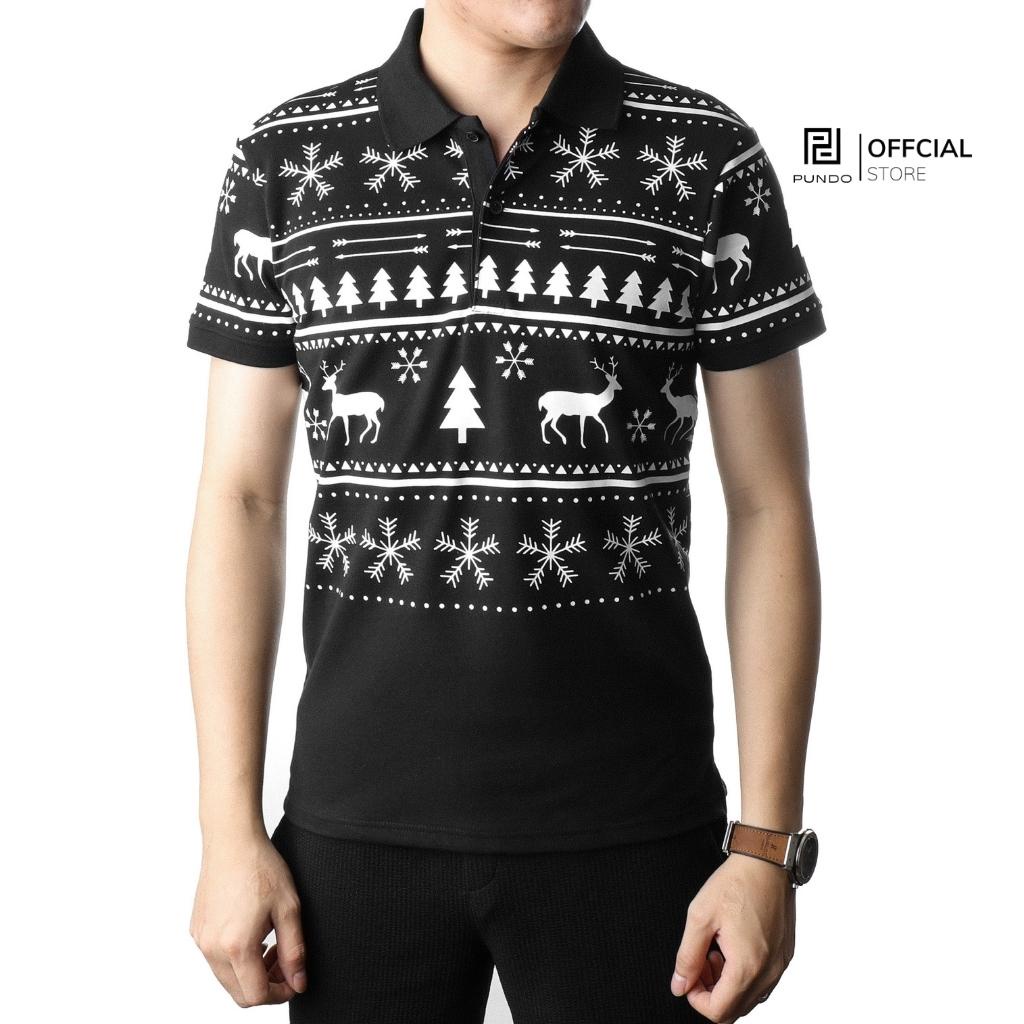 Áo thun polo nam PUNDO phông có cổ 2 màu trắng đen đẹp vải cotton cao cấp APPD40