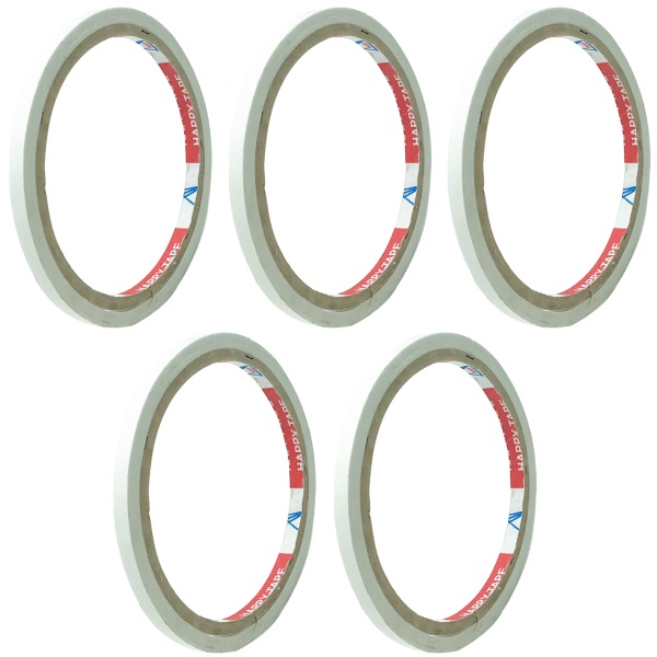 Bộ 5 Băng Keo 2 Mặt 5 Ly - Hiệp Phát - Màu Trắng