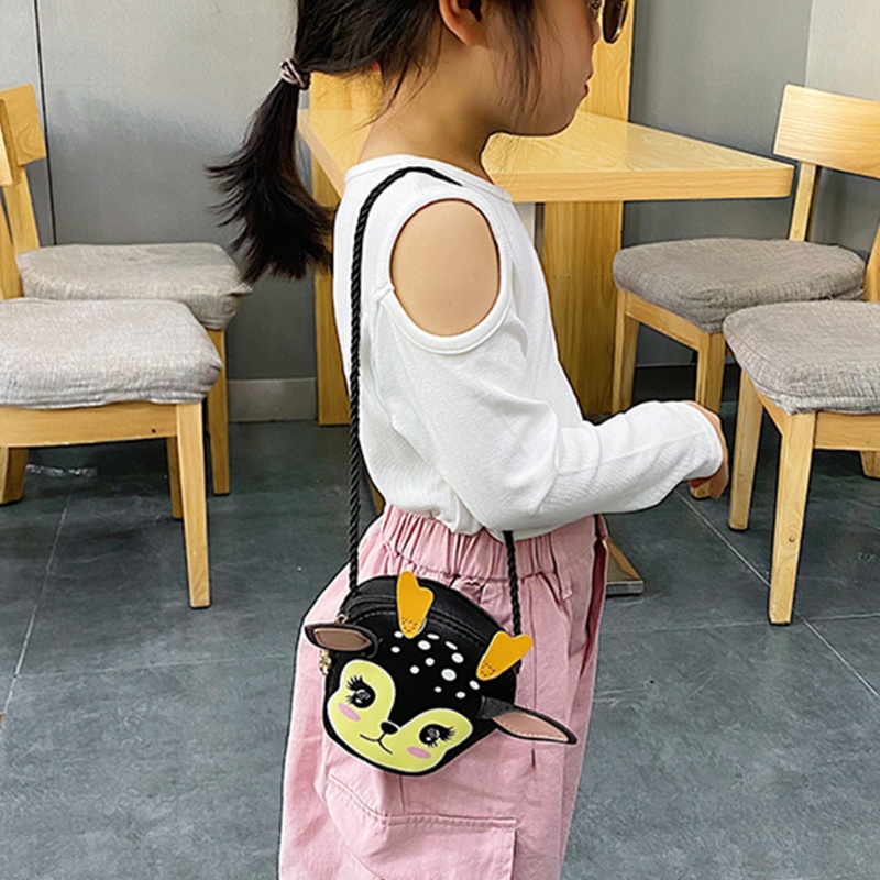 Túi Da Pu Đeo Chéo Mini In Họa Tiết Động Vật Hoạt Hình