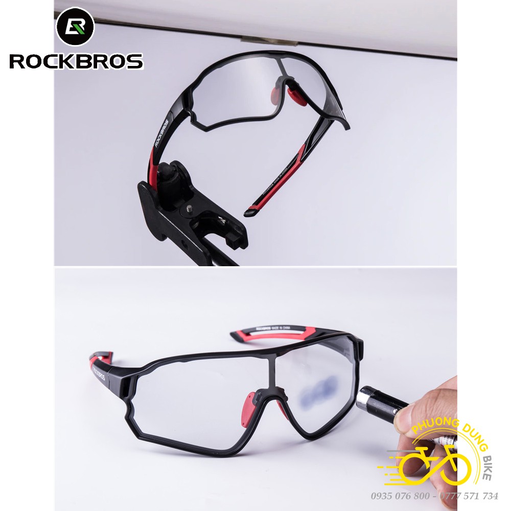 Kính mát xe đạp thể thao 1 mặt đổi màu ROCKBROS - Kiểu 01