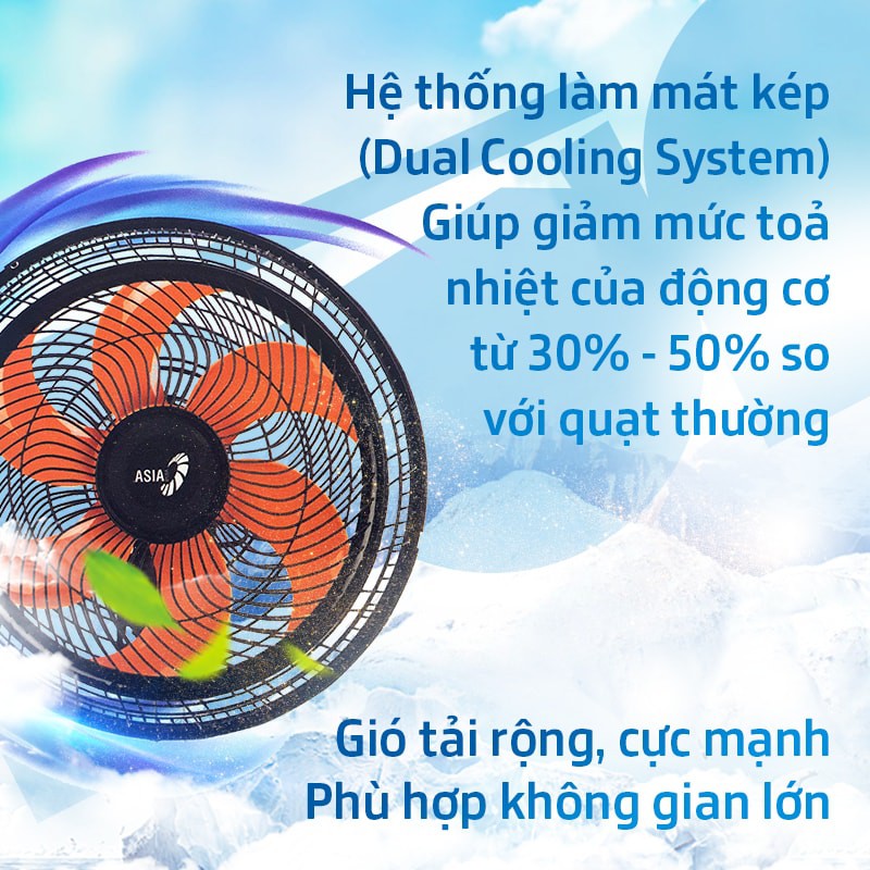 Quạt đứng Asia TURBO Asia 6 cánh - bán công nghiệp - ASDTB1601-DV0