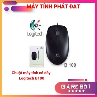 Chuột máy tính có dây Logitech B100 màu đen