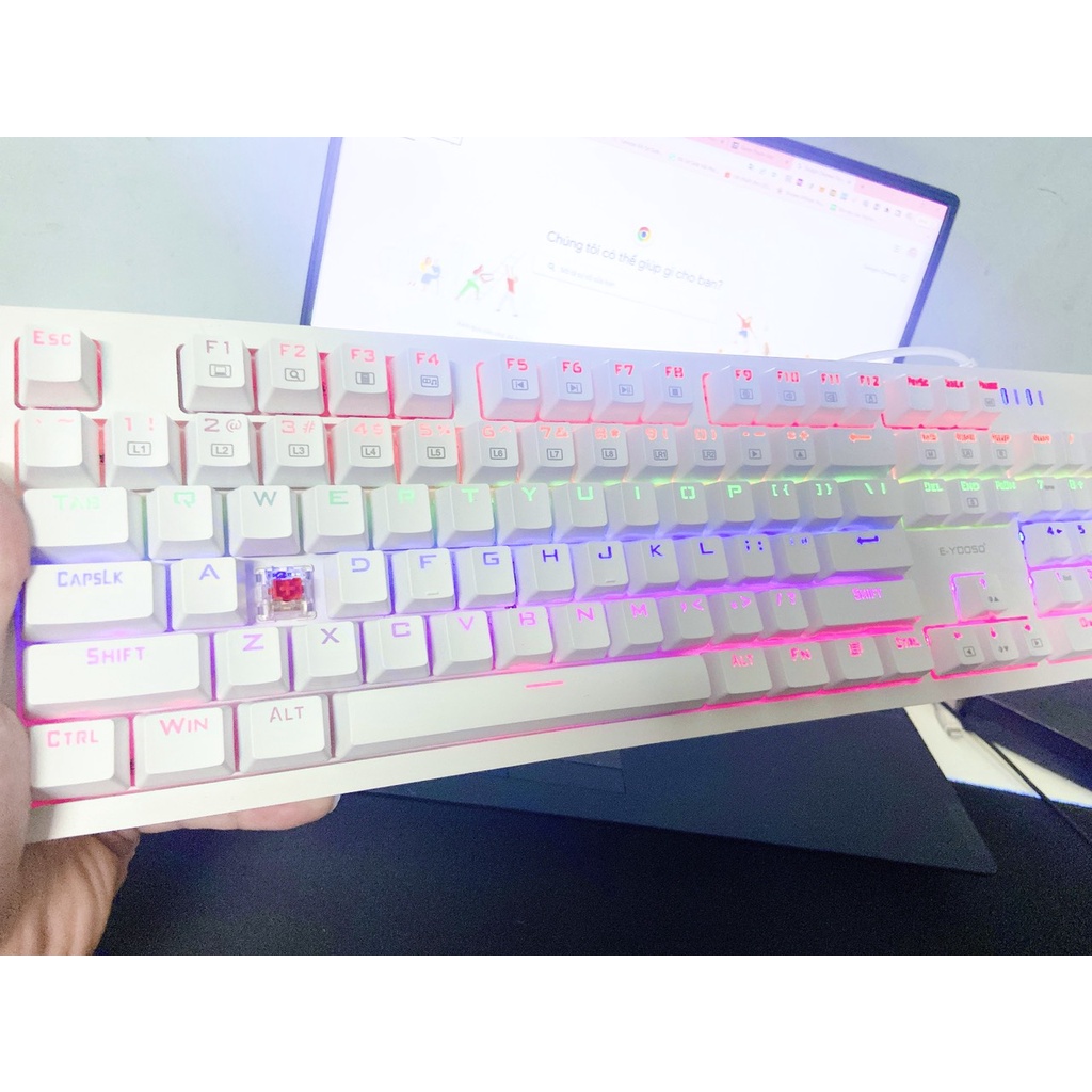 Bàn phím cơ Red Switch HOTSWAP E-yooso K682 - 108 Phím Nhựa Pbt