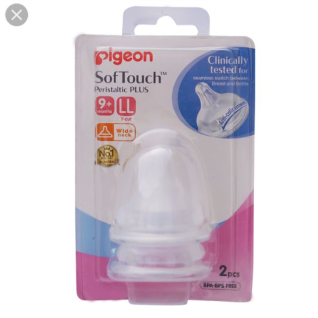 1 Núm Ti Pigeon Softtouch Cho Bình Cổ Rộng