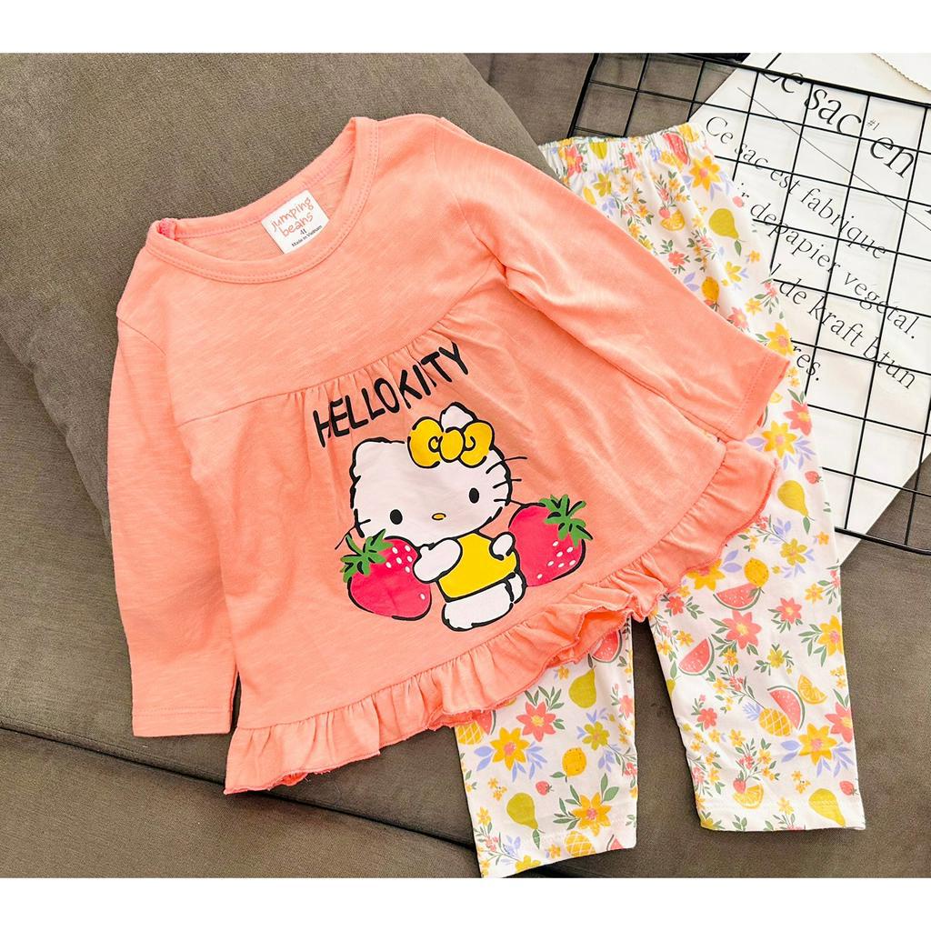 Đồ bộ bé gái, Bộ ngủ dài tay cho bé gái từ 8-22kg chất cotton hàng xuất mềm mịn mát