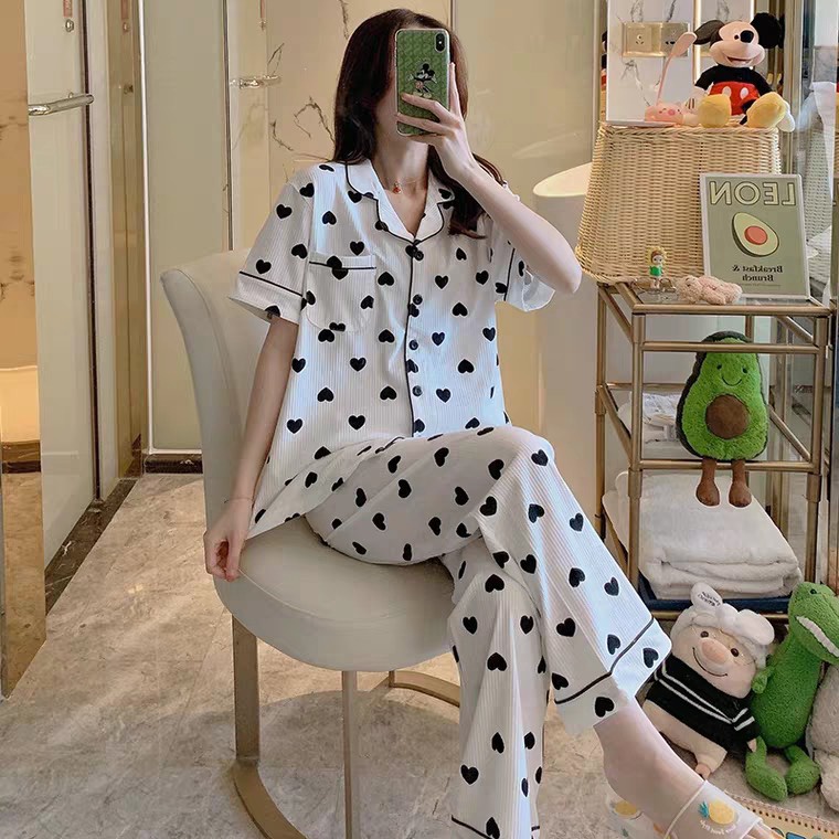 Bộ Pijama Cánh Dơi Ngắn Tay size 40 - 70kg - Bộ Ngủ phong cách Ulzzang Cute Hot Trend 2022 chất KATE thái giá rẻ | BigBuy360 - bigbuy360.vn