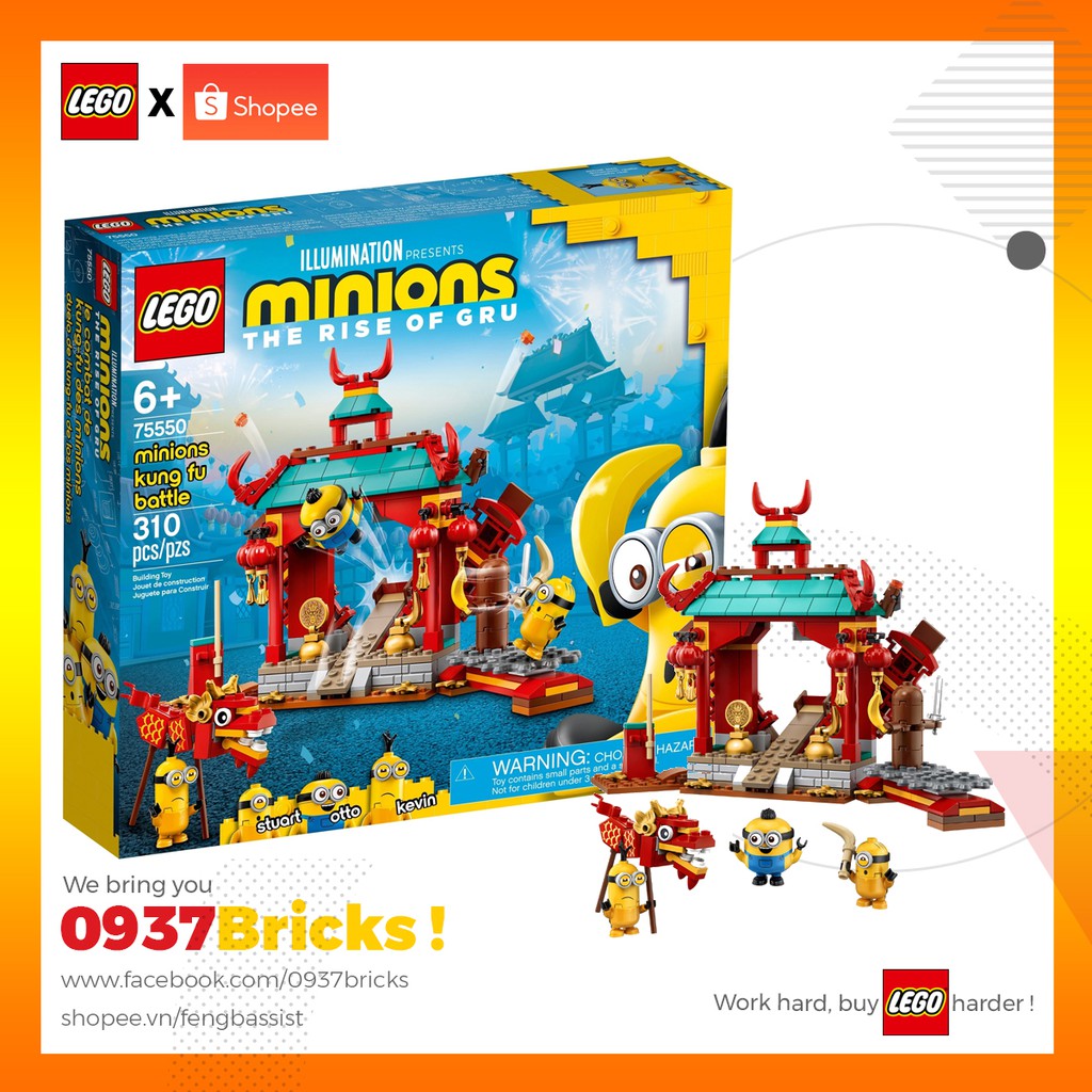 [RẺ VÔ ĐỊCH] LEGO Chính Hãng 75550 Minions Trận Chiến Kung Fu