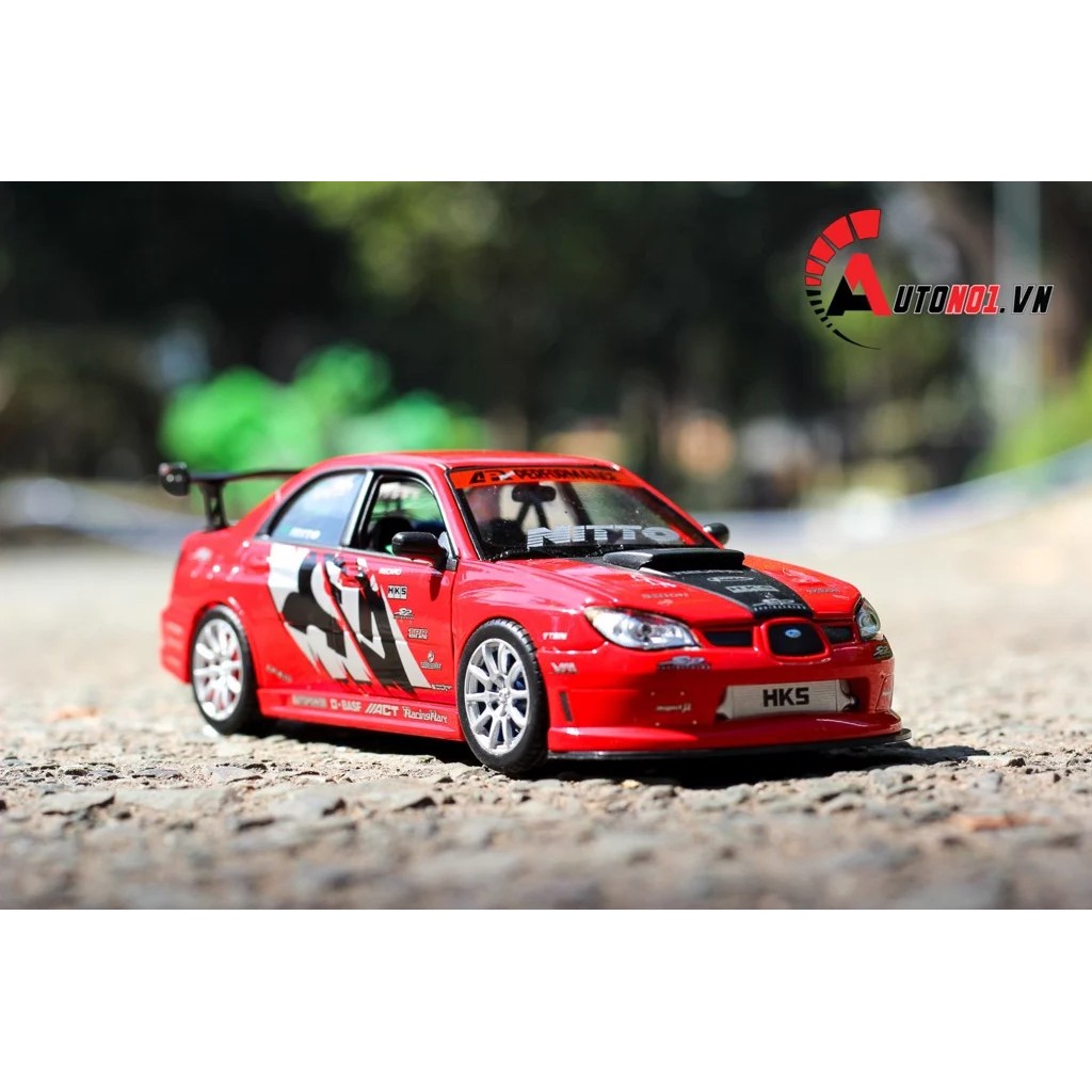 MÔ HÌNH XE SUBARU APR IMPREZA PERFORMANCE RED 1:24 WELLY 5838