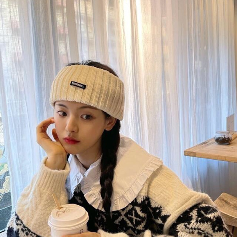 Băng Đô Turban Dệt Kim Bản Rộng Co Giãn Giữ Ấm Mùa Đông