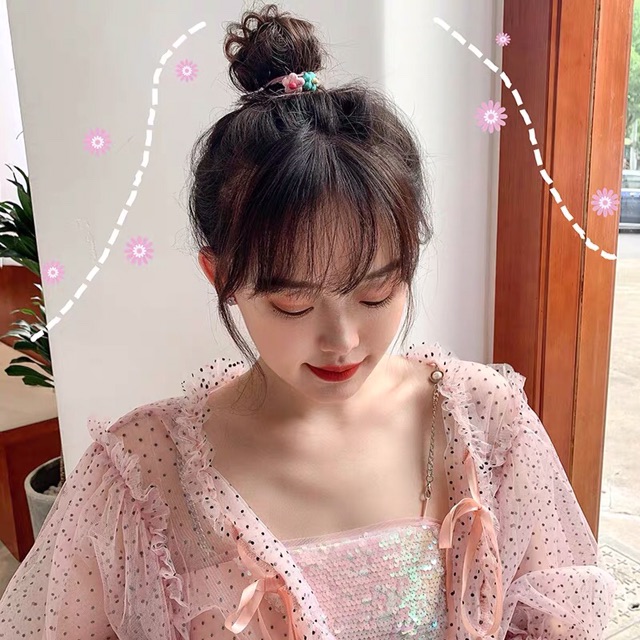 Buộc tóc nơ hoa nhí ulzzang