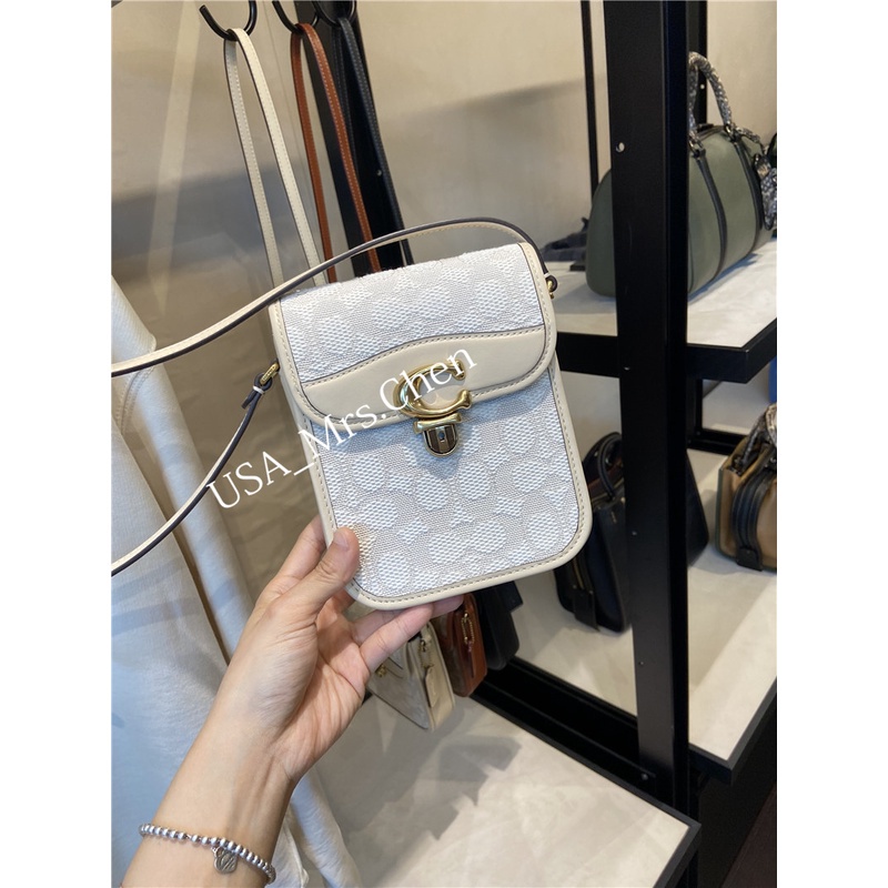 Túi COACH Studio túi điện thoại di động túi xiên túi vuông nhỏ dọc phiên bản vỗ vai Túi Messenger