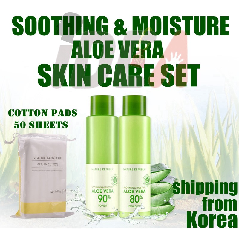 Bộ sản phẩm chăm sóc da chiết xuất lô hội Nature Republic