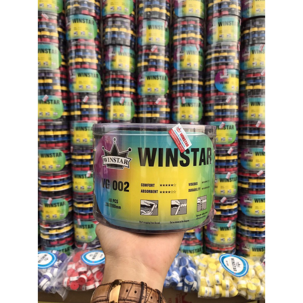 Quấn Cán Vợt Cầu Lông Tennis Winstar Chính Hãng Êm, Thấm Hút Mồ Hôi Tốt