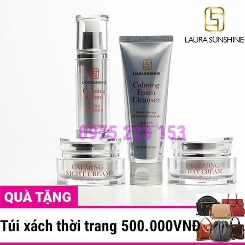 Bộ 4 sản phẩm chăm sóc dành cho da nhạy cảm Laura Sunshine Calming