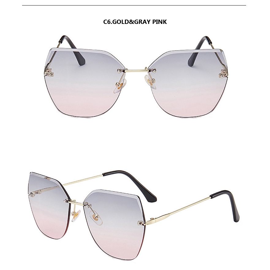 Kính mát gọng không viền thời trang cho nữ